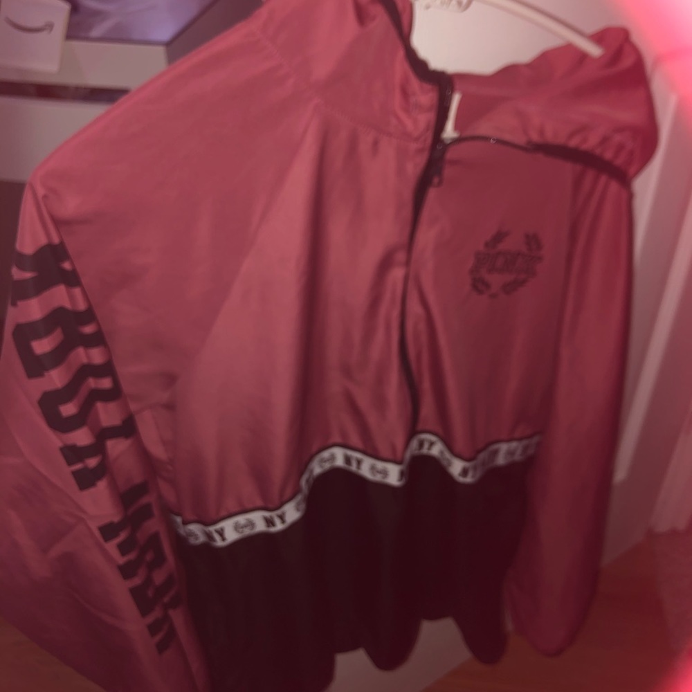 pink windbreaker